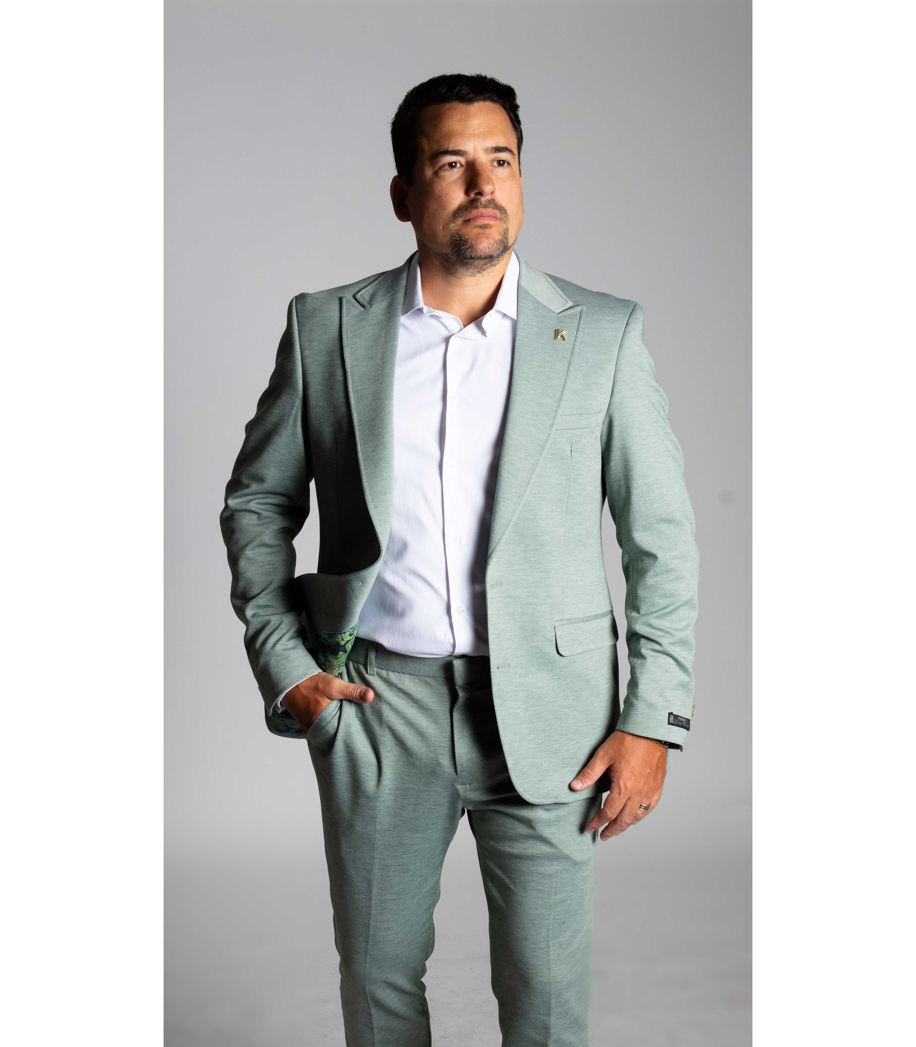 Costume Verde Claro Slim em Poliviscose - Coleção ... - King Ternos
