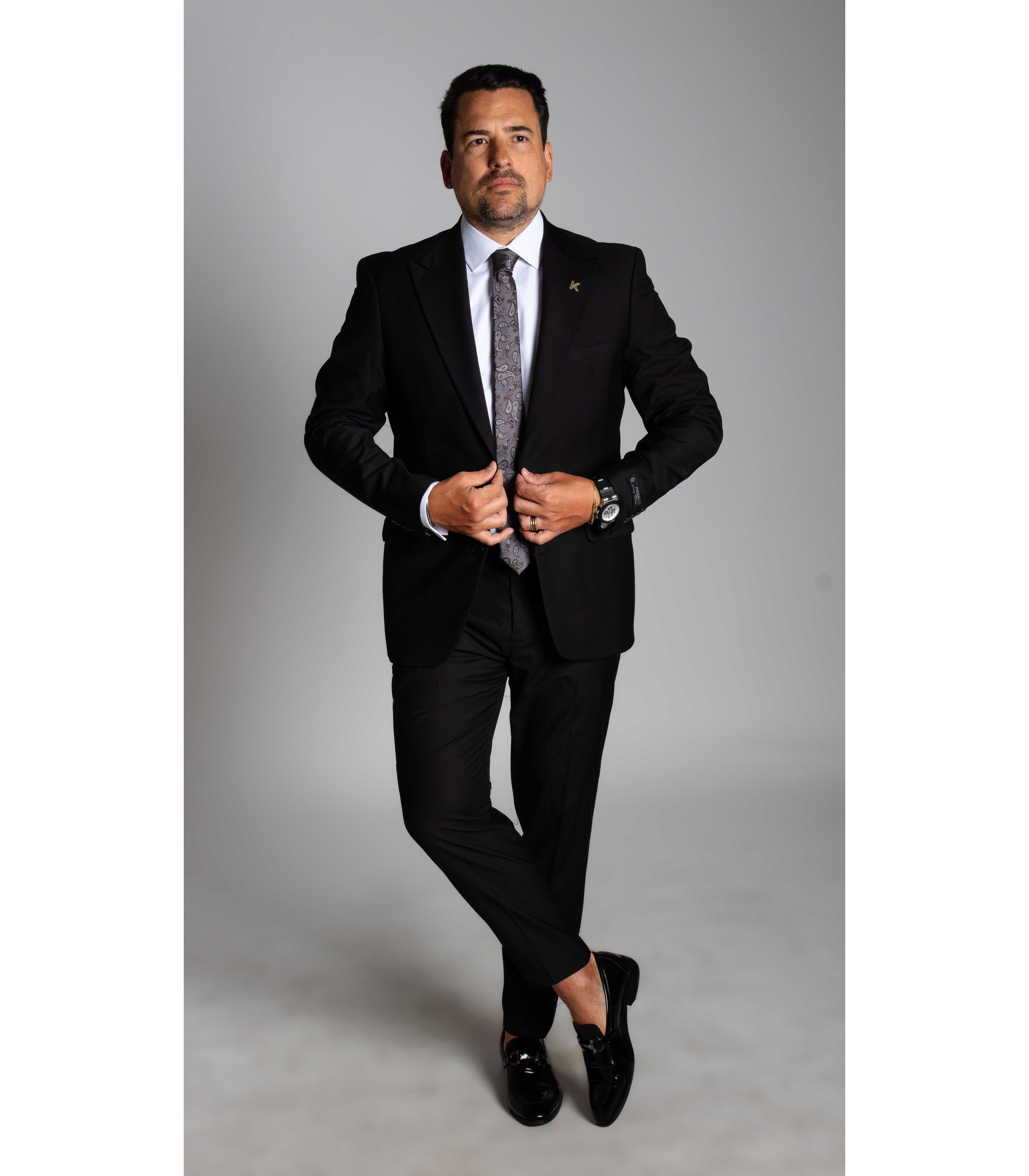 Costume Preto Slim em Poliviscose - Coleção Elegan... - King Ternos