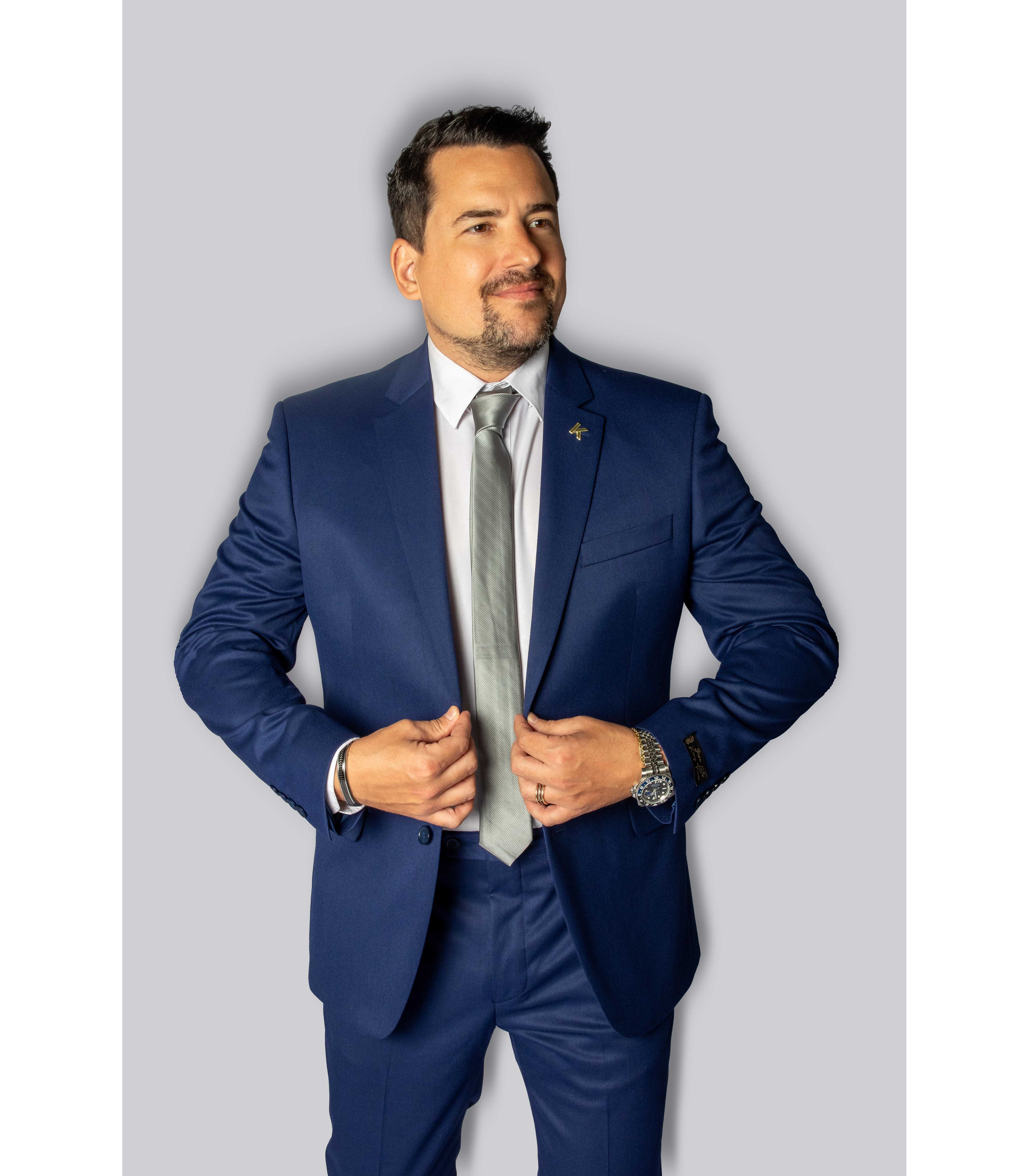 Costume Marinho Slim em Lã Fria 120 Fios - Coleção... - King Ternos