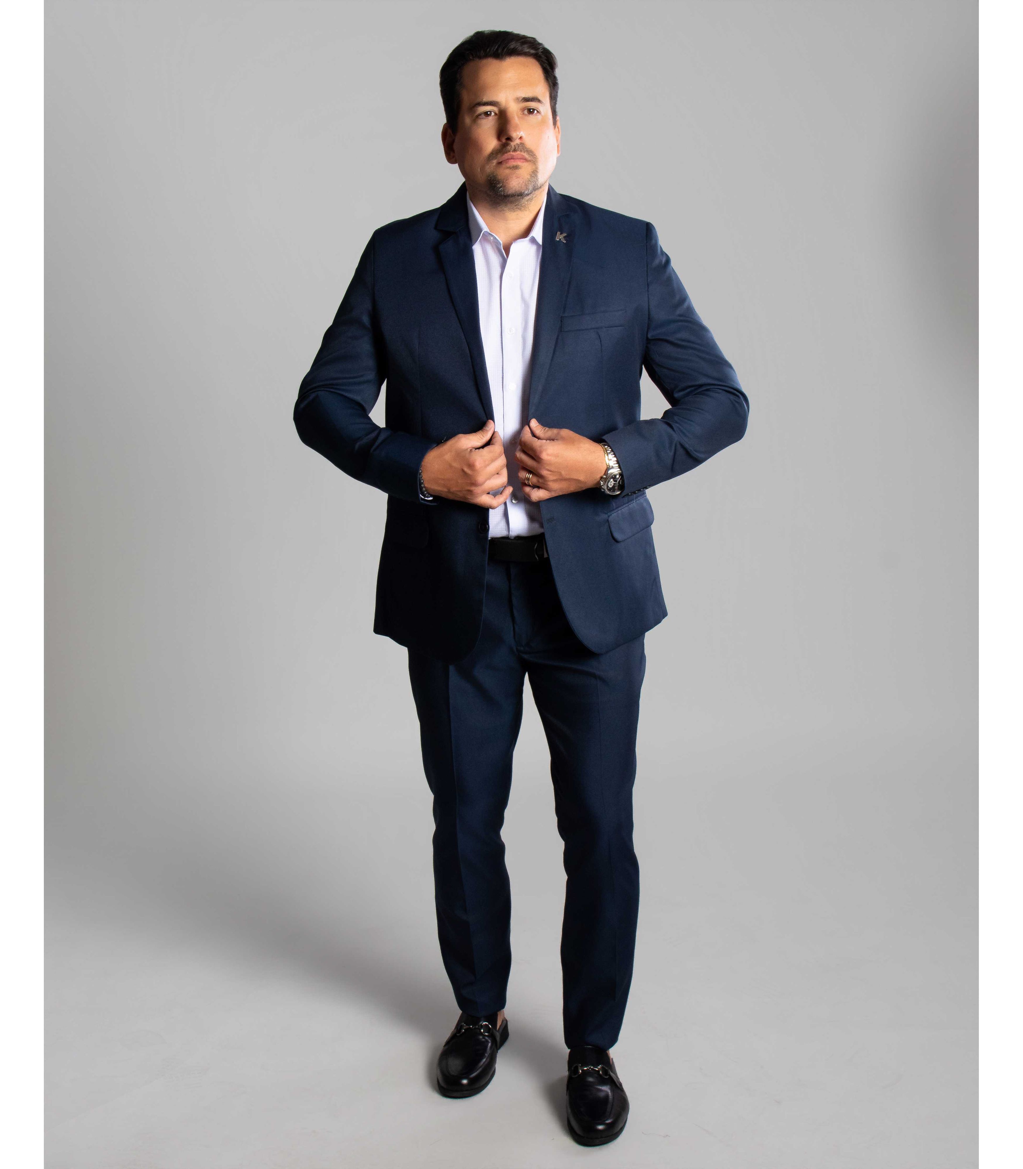 Terno Azul Marinho Slim em Gabardine - King Ternos - King Ternos