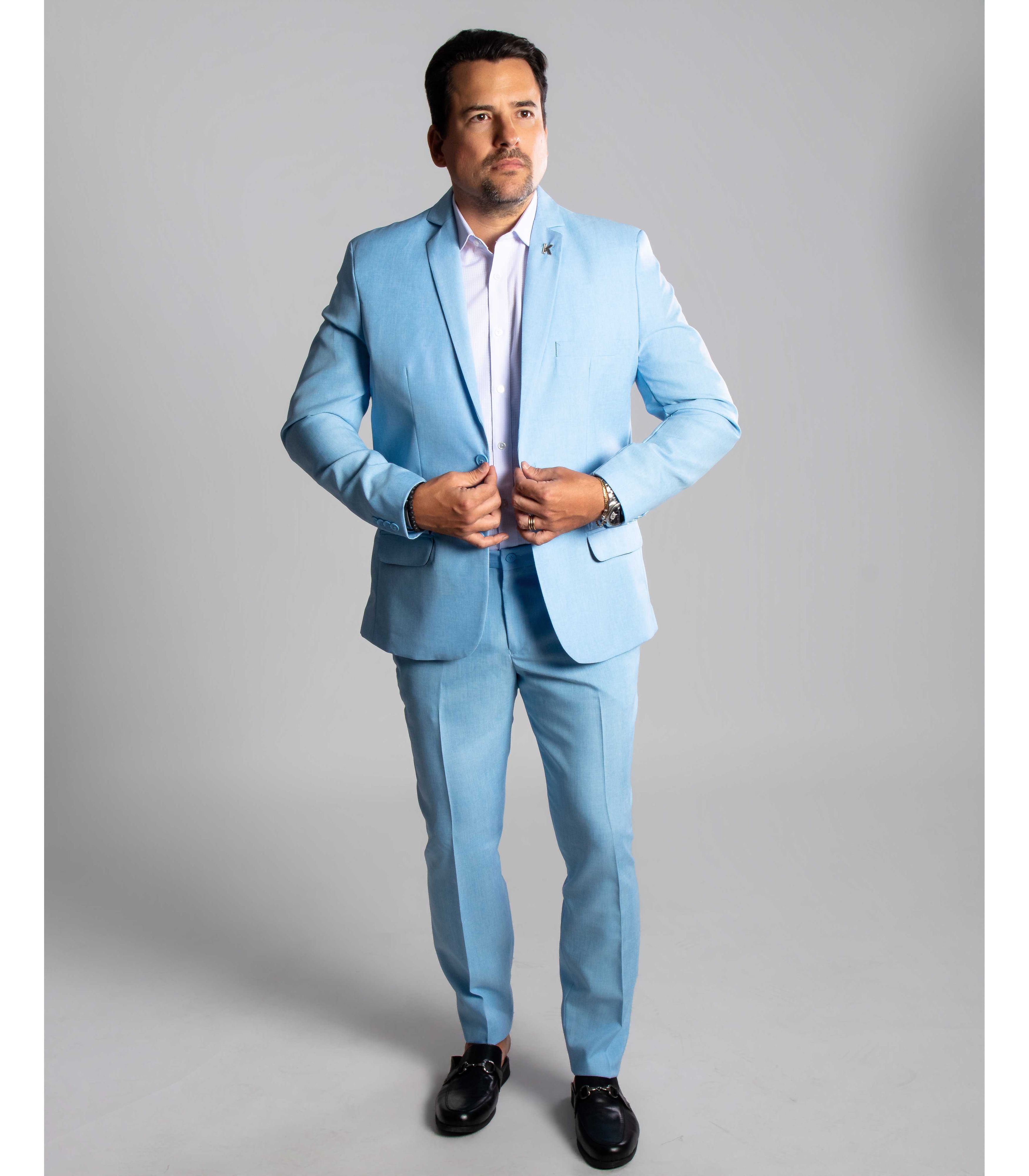 Costume Azul Bebê Em Microfibra - King Ternos - King Ternos