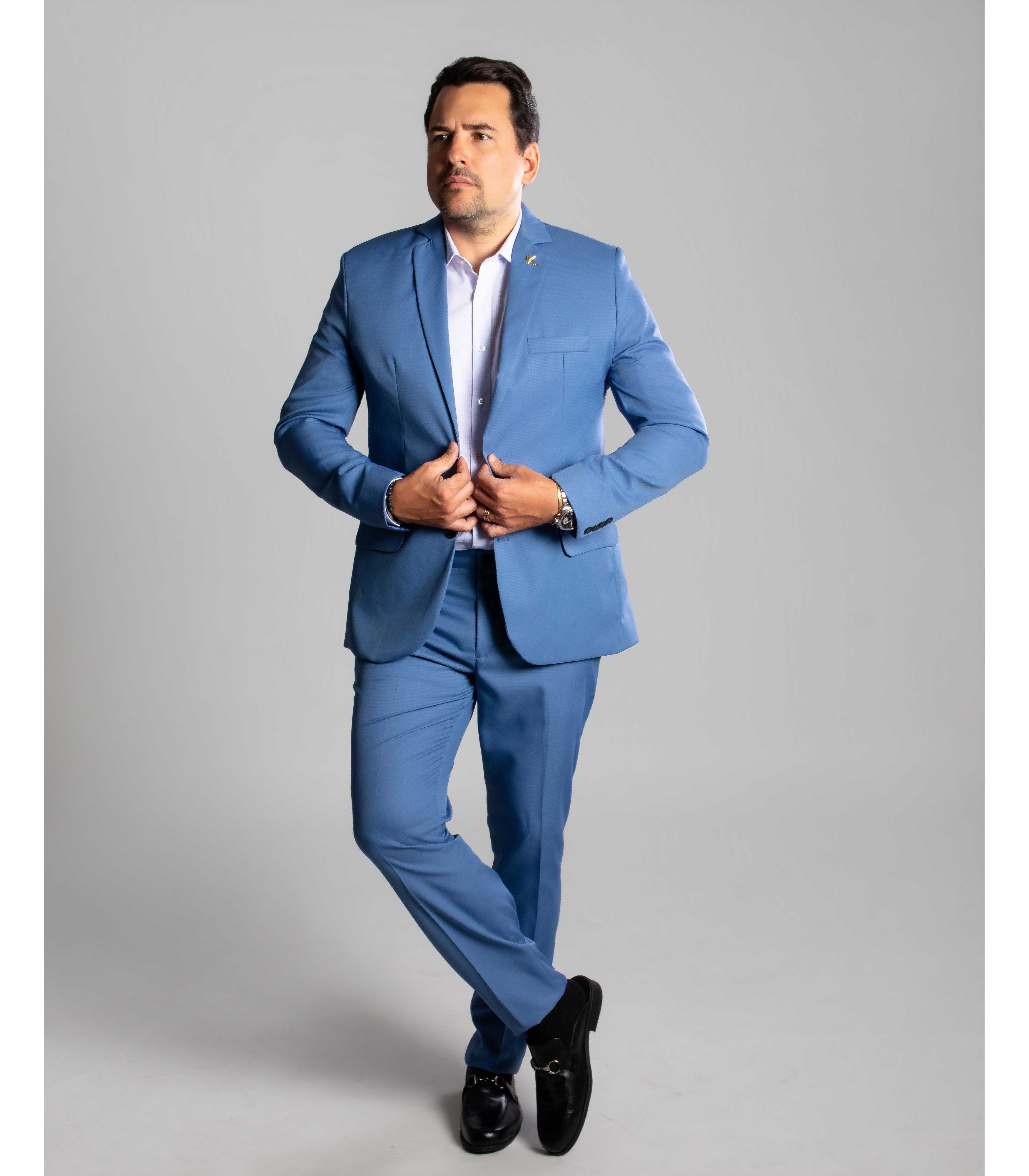 Costume Azul Claro Em Microfibra - Coleção Python ... - King Ternos