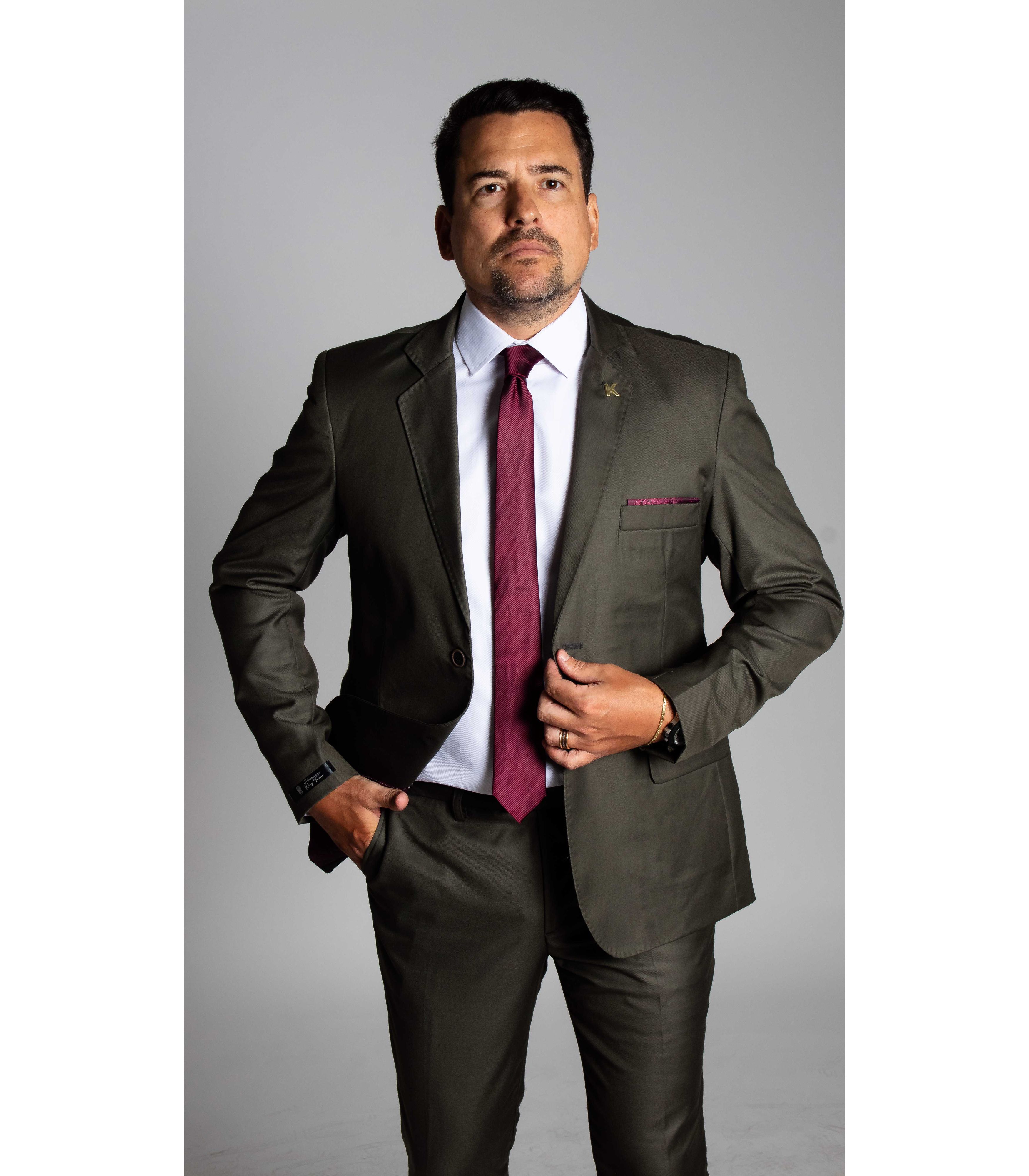 Costume Verde Musgo Slim em Poliviscose - Coleção ... - King Ternos
