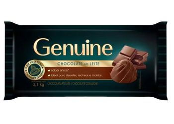  CHOCOLATE NOBRE AO LEITE BARRA 2,1KG GENUINE CARG... - Confespan