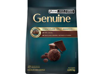 CHOC NOBRE MEIO AMARGO MOEDAS 2,05KG GENUINE CARGI... - Confespan