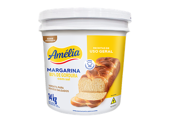  MARGARINA 80 % AMELIA 14 KG COM SAL - Confespan