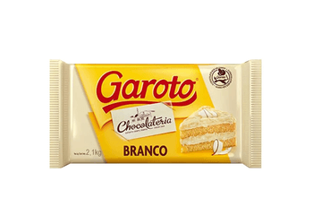 Barra de Chocolate Branco Garoto 2,1KG - Confespan