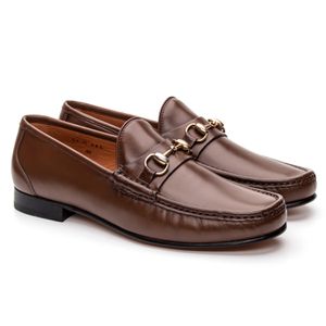 Mocassim Gold Capuccino Solado de Couro