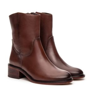 Bota Feminina Bari Couro Whisky