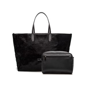 Bolsa Feminina Rina Pelo Preto Média