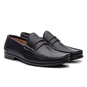 Mocassim Giacomo Preto Floater Solado de Borracha