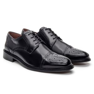 Sapato Derby Brogue Treviso Preto 