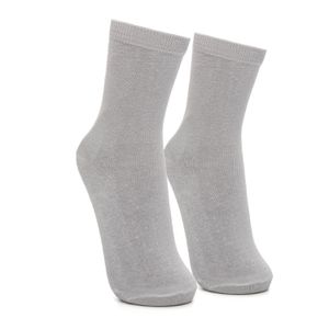 Meia de Algodão Cano Alto Off White