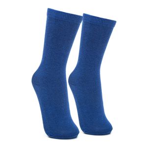 Meia de Algodão Cano Alto 3/4 Azul Escuro