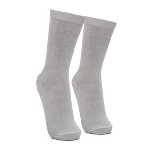 Meia de Algodão Cano Alto 3/4 Off White