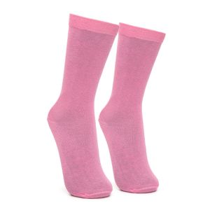 Meia de Algodão Cano Alto 3/4 Rosa Claro