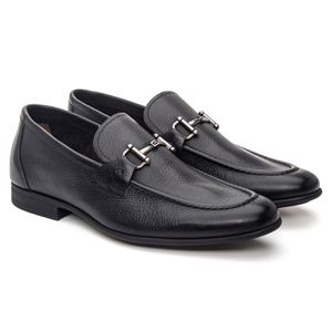 Mocassim Mantova Preto Solado de Borracha