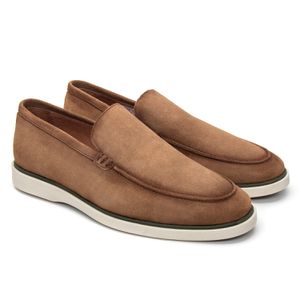 Mocassim de Couro Nuts Solado de Borracha