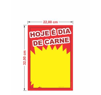 Cartaz hoje é dia de carne 22x32cm - 57696896 - GRÁFICA ARDO