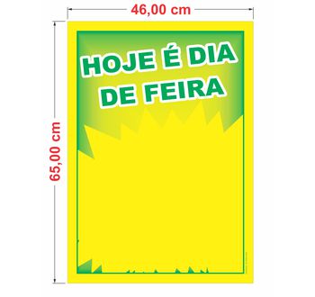 Cartaz hoje é dia de feira 46x65 - 56464132 - GRÁFICA ARDO