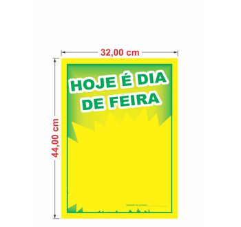 Cartaz hoje é dia de feira - 32x44cm - 6453145 - GRÁFICA ARDO