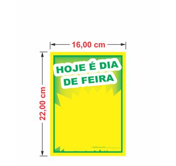 Cartaz hoje é dia de feira 16x22cm - 548416 - GRÁFICA ARDO