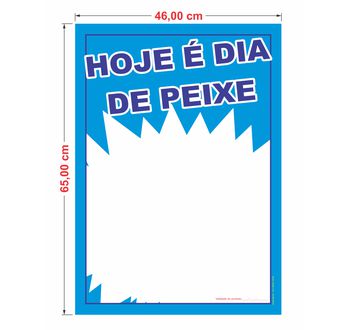 Cartaz hoje é dia de peixe 46x65cm - 67964774 - GRÁFICA ARDO