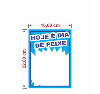 Cartaz hoje e dia de peixe 16x22cm - 246314 - GRÁFICA ARDO