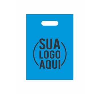 Sacola Plástica Azul - 005 - GRÁFICA ARDO
