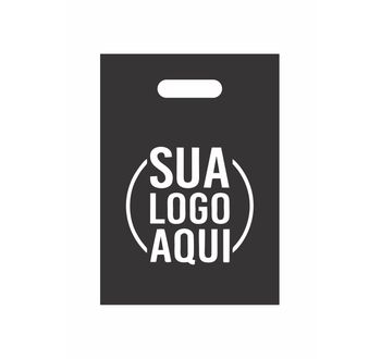 Sacola plástica preta - 007 - GRÁFICA ARDO