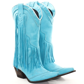 Bota Feminina Texana Tucson - Nobuck Turquesa - So... - Tucson Boots