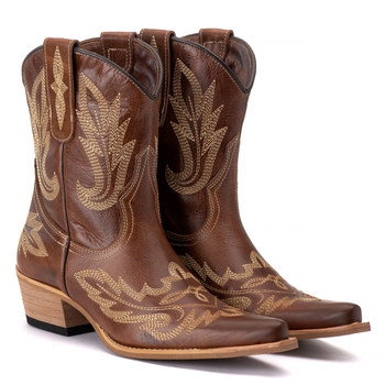 Bota Feminina Texana Tucson - Couro Euro Texas Wis... - Tucson Boots