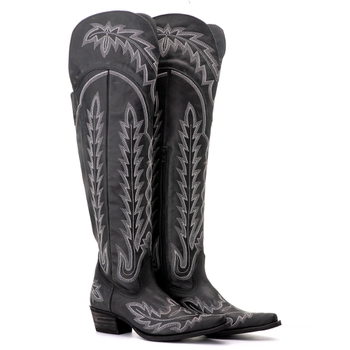 Bota Feminina Texana Tucson - Couro Preto - Solado... - Tucson Boots