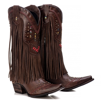 Bota Feminina Texana Tucson -Couro Firenze Café - ... - Tucson Boots