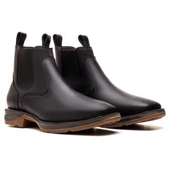 BOTA TEXANA MOD 03 ANATÔMICA COURO RÚSTICO PRETO BICO QUADRADO - Xucrão Boots | Botas e Botinas Country Premium