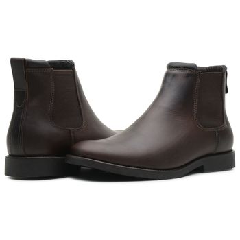 BOTA CHELSEA ANATÔMICA COURO RÚSTICO CAFÉ ALMOFADADA - Xucrão Boots | Botas e Botinas Country Premium