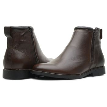  BOTA CHELSEA ANATÔMICA ZIPADA COURO FLOATHER CHOCOLATE ALMOFADADA - Xucrão Boots | Botas e Botinas Country Premium