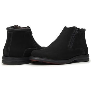 BOTA COMFORT ANATÔMICA ZIPADA COURO NOBUCK PRETO - Xucrão Boots | Botas e Botinas Country Premium