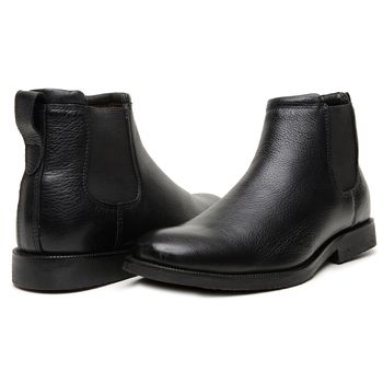  BOTA CHELSEA ANATÔMICA COURO FLOATHER PRETO ALMOFADADA - Xucrão Boots | Botas e Botinas Country Premium