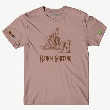 CAMISA MASCULINA RANCH SORTING T-SHIRT PREMIUM- SALMÃO - Xucrão Boots | Botas e Botinas Country Premium