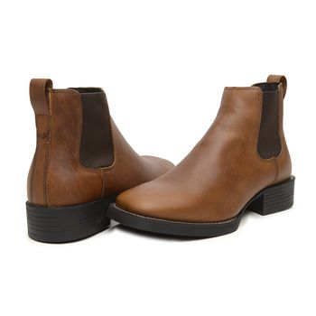 BOTA CANO CURTO STRONG BICO QUADRADO RÚSTICO CARAMELO - Xucrão Boots | Botas e Botinas Country Premium