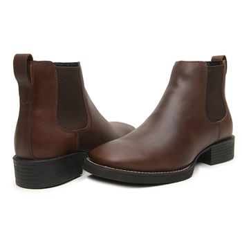 BOTA CANO CURTO STRONG BICO QUADRADO RÚSTICO TABACO - Xucrão Boots | Botas e Botinas Country Premium