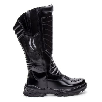 Bota Coturno em couro Militar Armata Kimura - Preto Liso Com C.A - ARMATA BOTAS