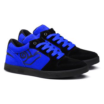 Tênis Skate Embarcadero Low Preto e Azul Royal - Landfeet - ARMATA BOTAS