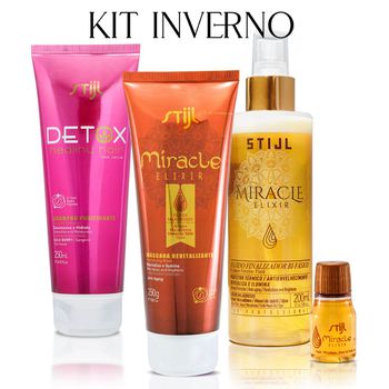 KIT INVERNO SH DETOX. MASC MIRACLE. FLUIDO. OLEO -... - BELEZA QUE FALA