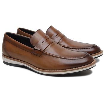 Sapato Casual Masculino em Couro Damasco Elias - BERGANNO