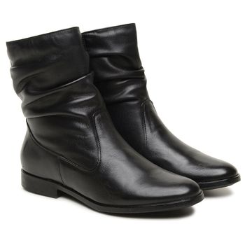 Bota Feminina em Couro Preto Milly - BERGANNO