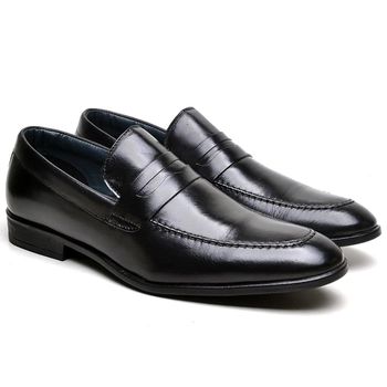 Sapato Social Masculino em Couro Preto Diplomata - BERGANNO