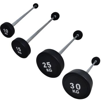 Barra montada reta monobloco 10, 15, 25 e 30kg - B... - Iniciativa Fitness