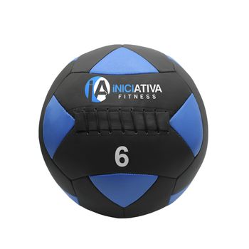 WALL BALL 6KG EM COURO LEGITIMO | INICIATIVA FITNE... - Iniciativa Fitness